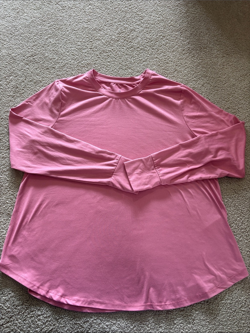 Cuddl Duds Long Sleeve Crewneck Tee - Pink